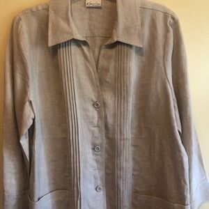 Karen Kane Gray Button-Up Top